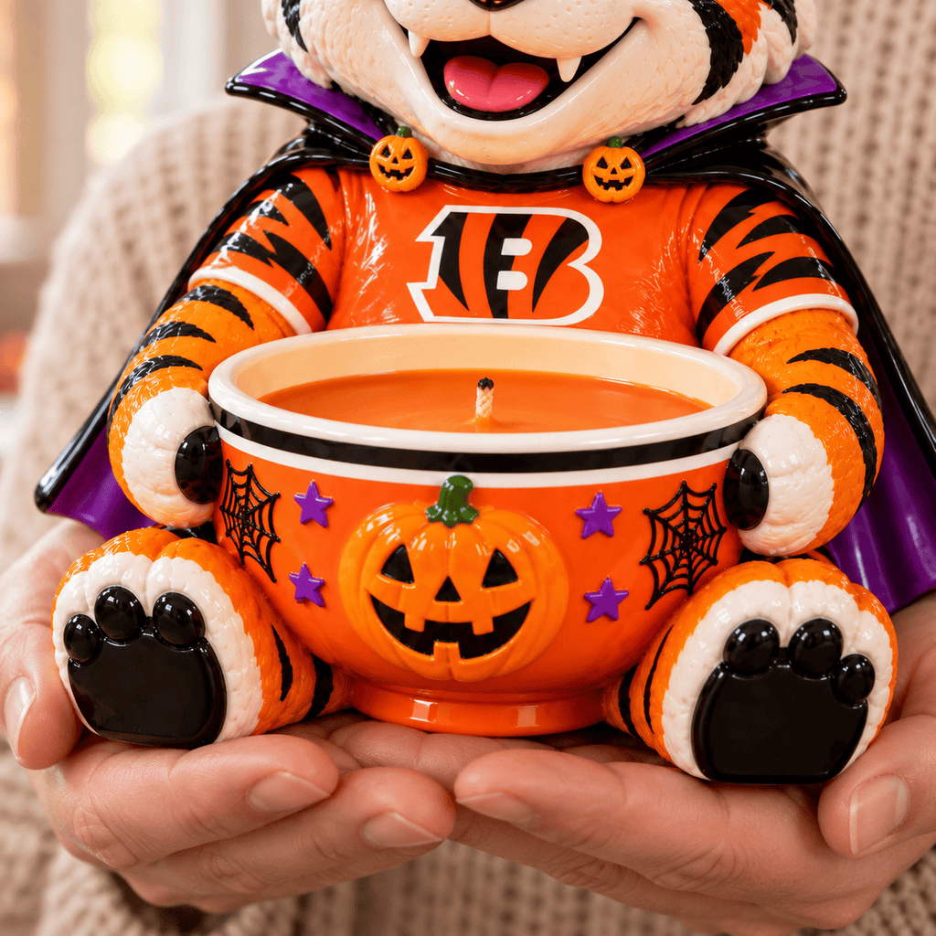 DTLN Halloween Candle Holder – Spooky Game Day Decor PNPA