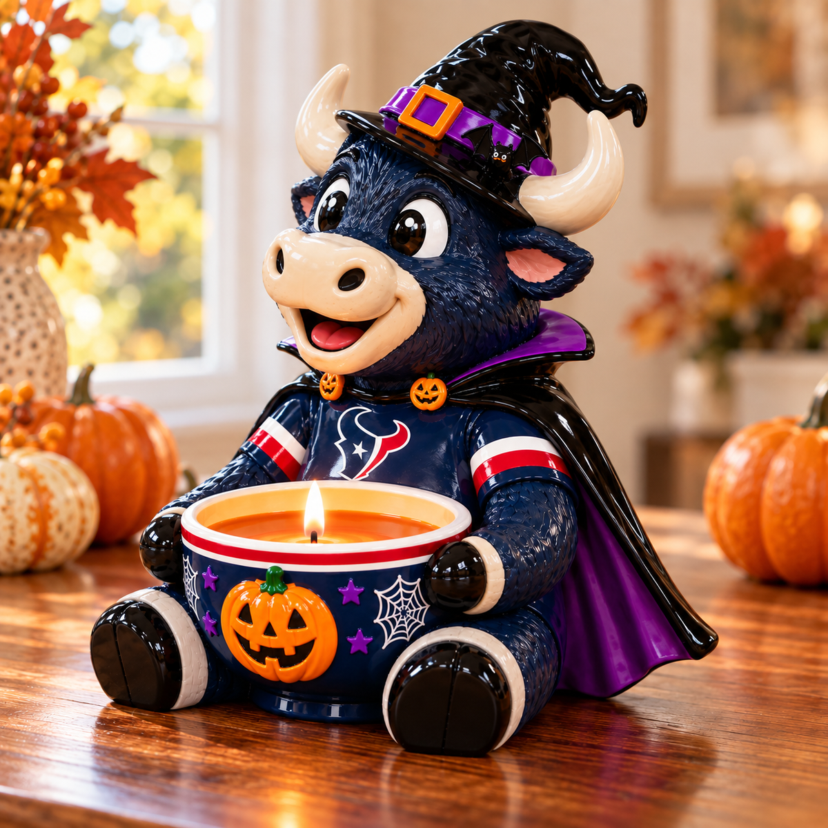 HTX Halloween Candle Holder – Spooky Game Day Decor PNPA