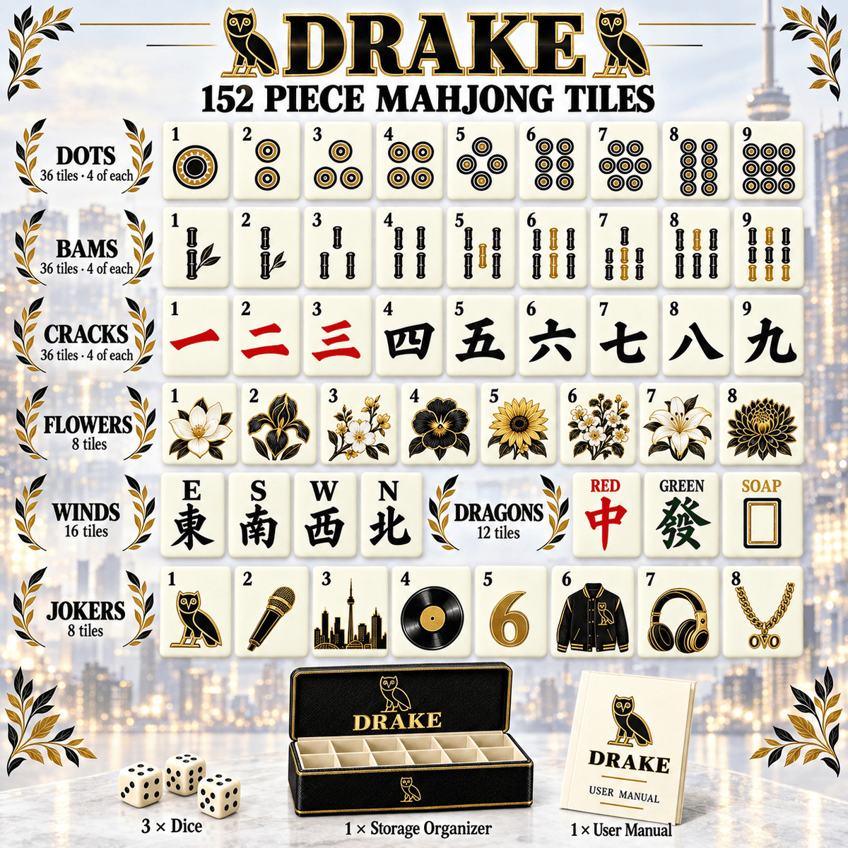DRK Premium Mahjong Set – Game Night Edition PNPA