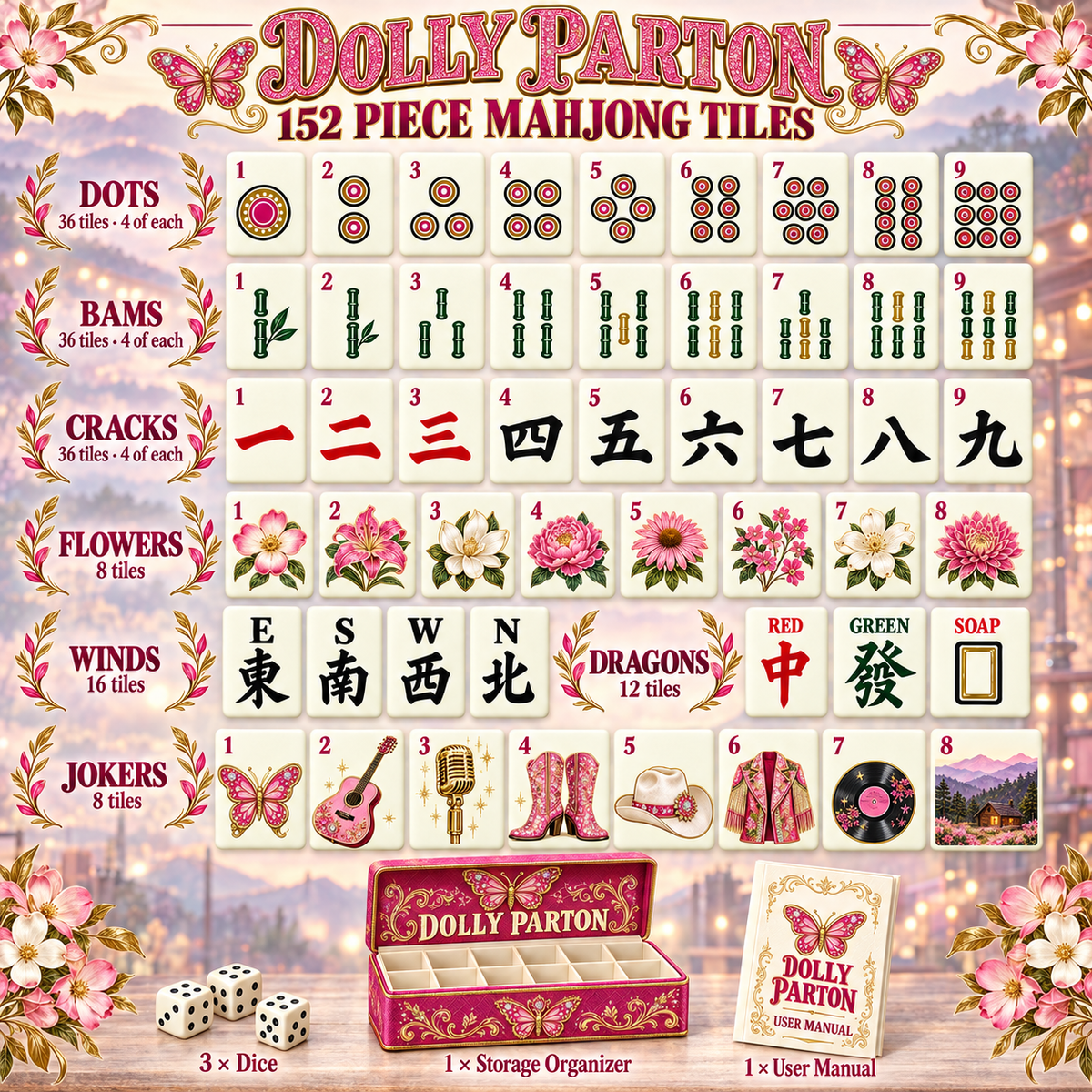 DLPT Premium Mahjong Set – Game Night Edition PNPA