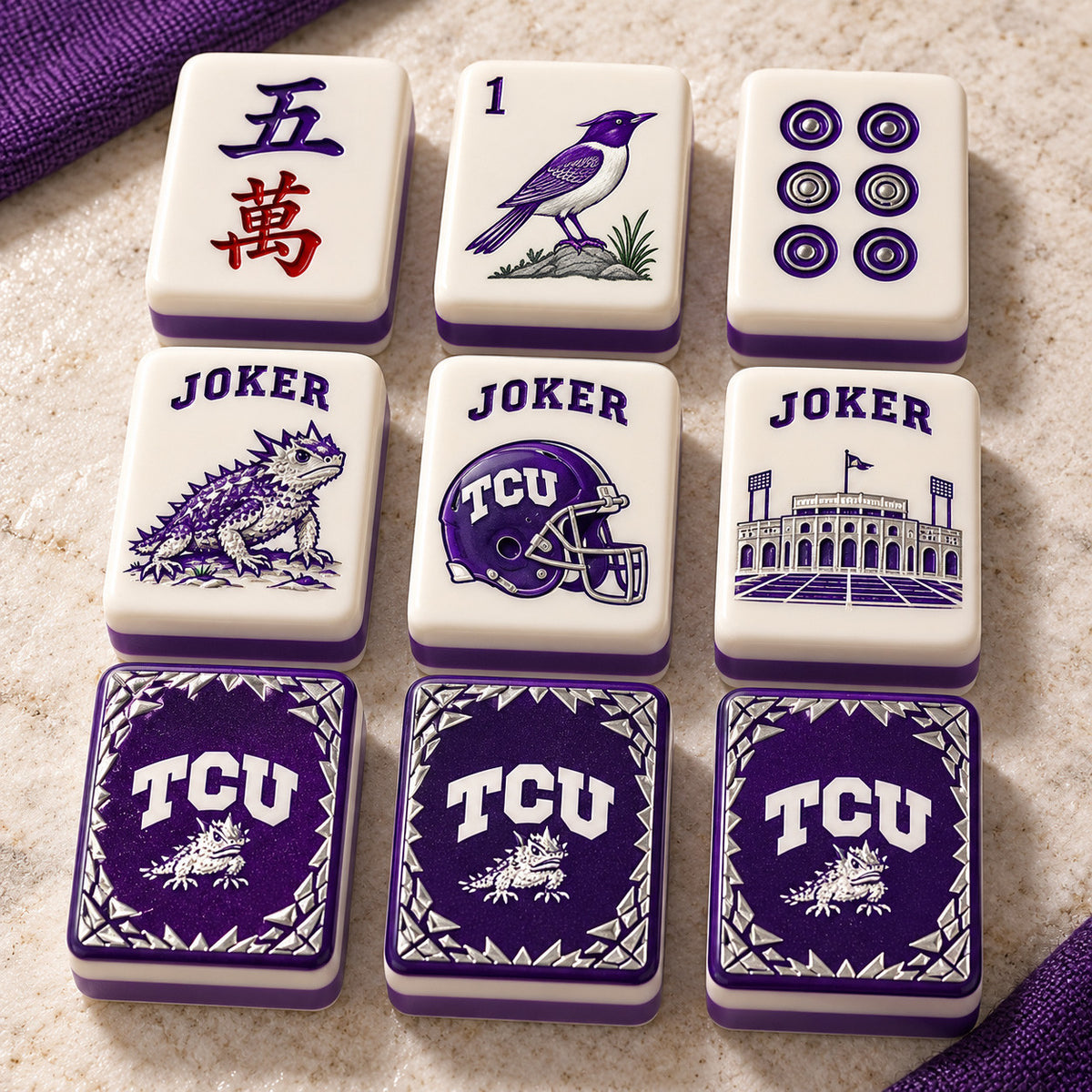 Premium TCU Mahjong Tiles Set TNSM