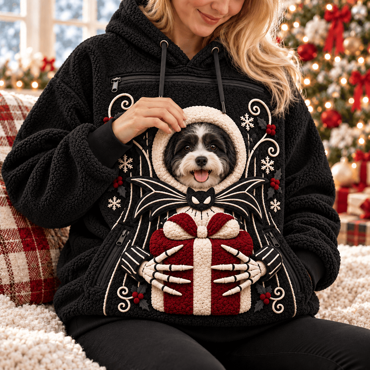 SKL PREMIUM Christmas Pet Pouch Hoodie NPL