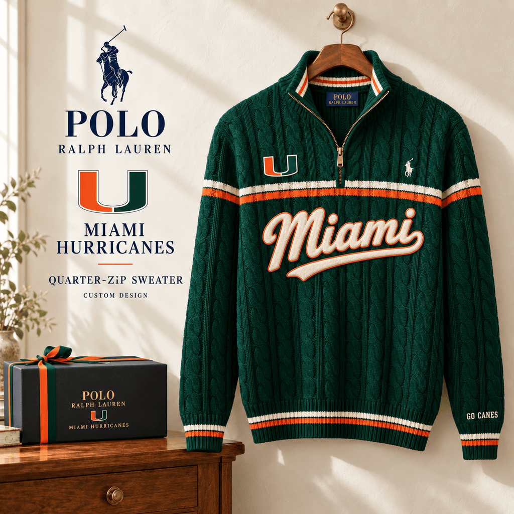 MHC Premium Varsity Cable-Knit Quarter-Zip Sweater NHVH