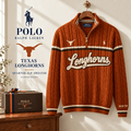 TLH Premium Varsity Cable-Knit Quarter-Zip Sweater NHVH