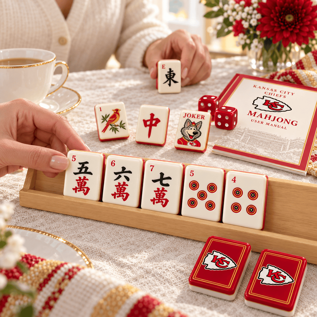 Premium KCC Mahjong Tiles Set TTMH