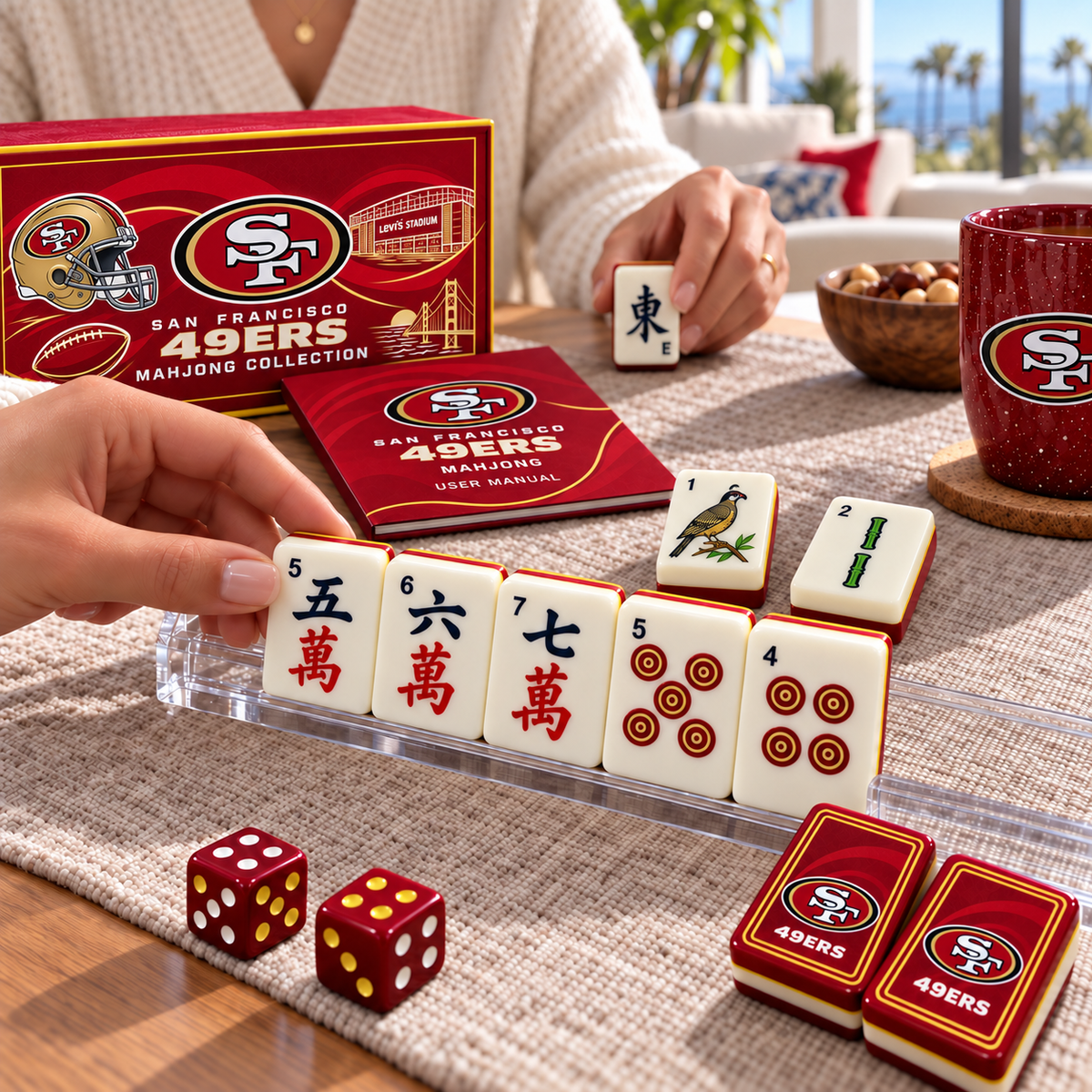 Premium SF49 Mahjong Tiles Set PVNA