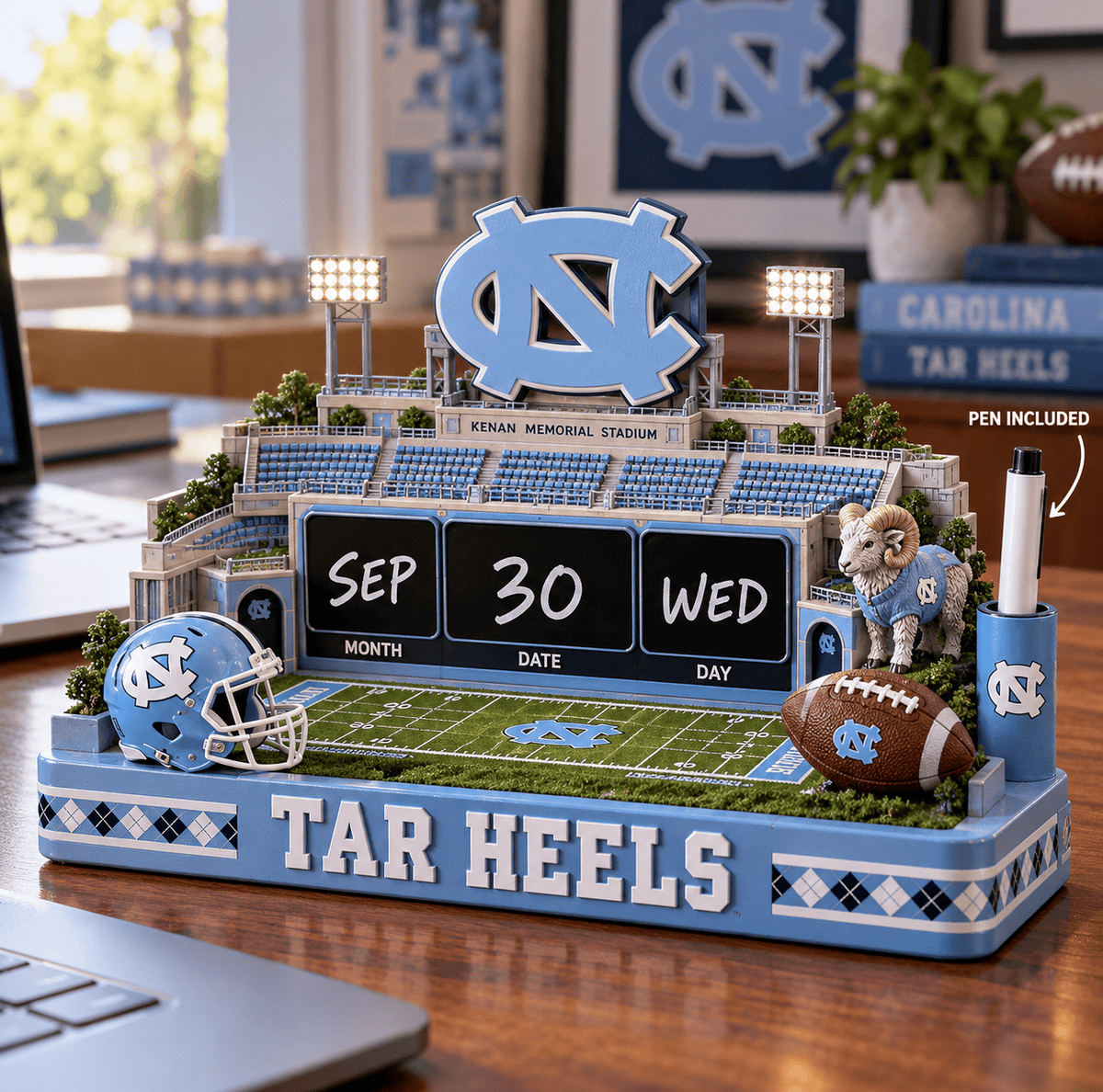 UNC Write-On Calendar With Pen HTTT