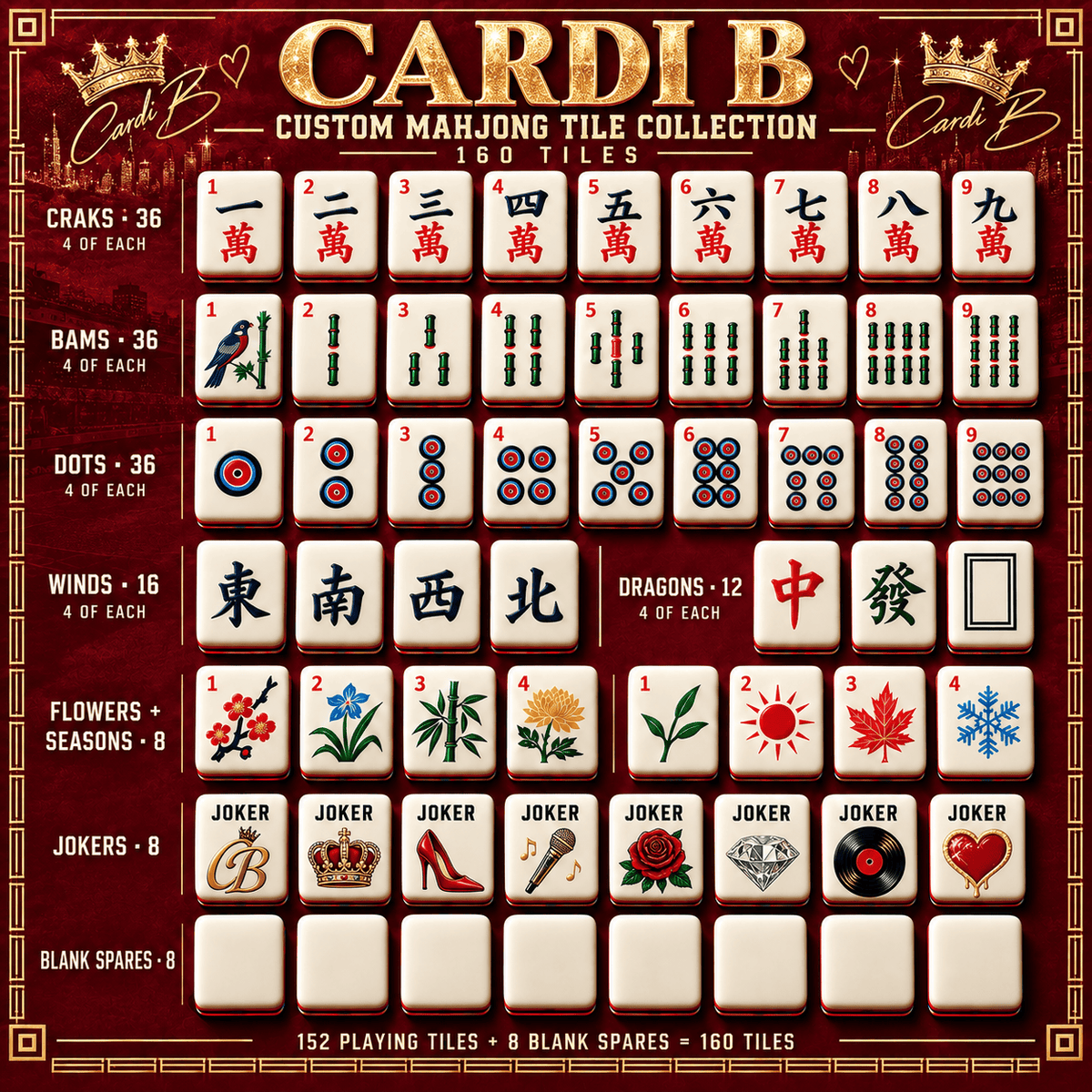 CDB Premium Mahjong Set – Game Night Edition PNPA