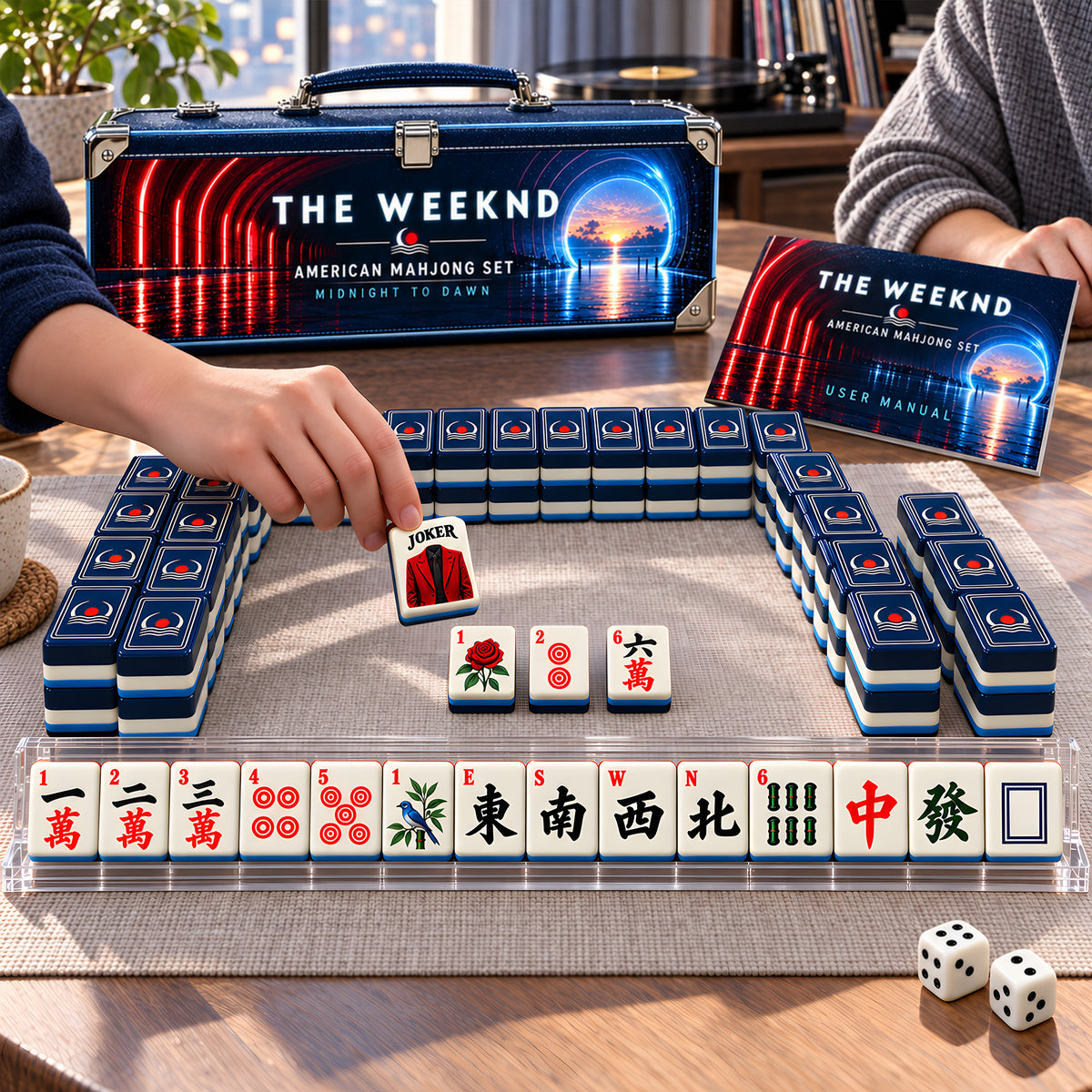Premium TWD Mahjong Tiles Set PVNA