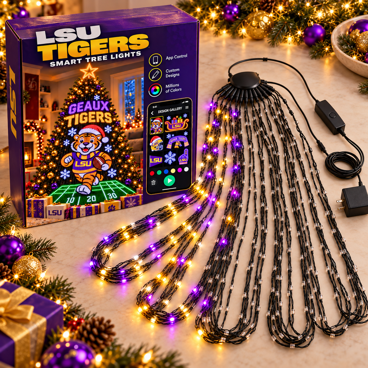 LSU Smart Christmas Tree Lights TMH
